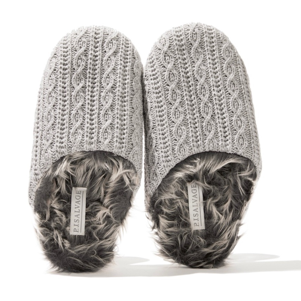 P.J. Salvage gray women’s slippers
